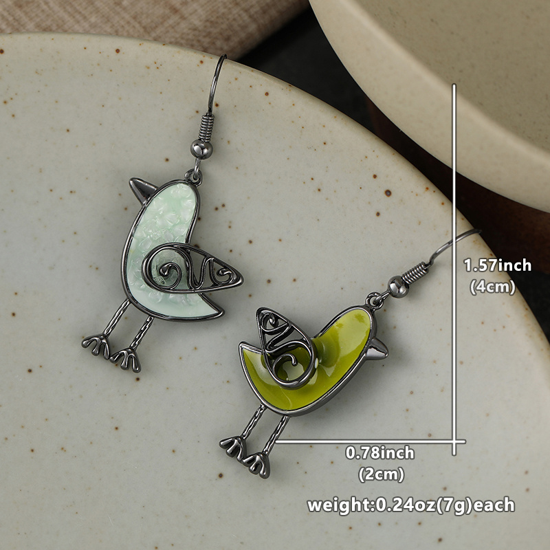 Women's Bohemian Bird Shaped Pendant Earrings